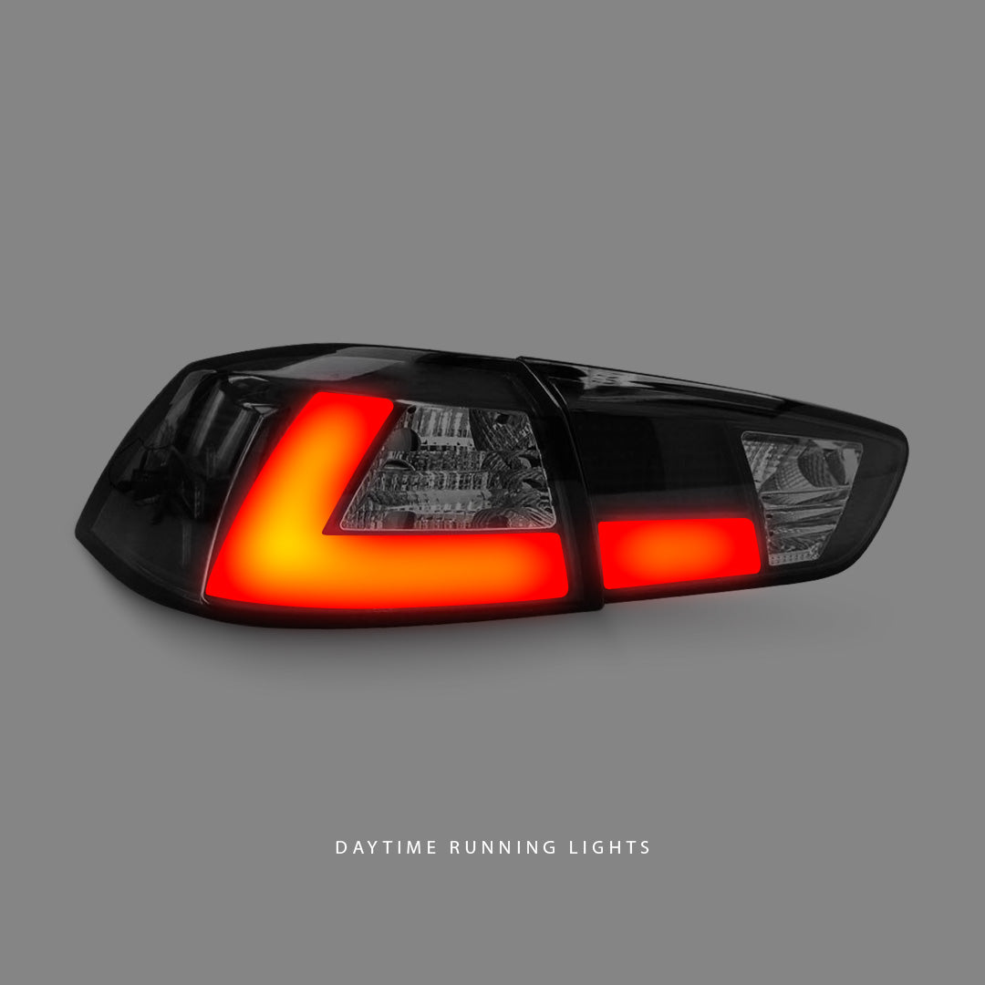 Mitsubishi Lancer CJ (2007 - 2019) Black LED Tail Lights LH + RH
