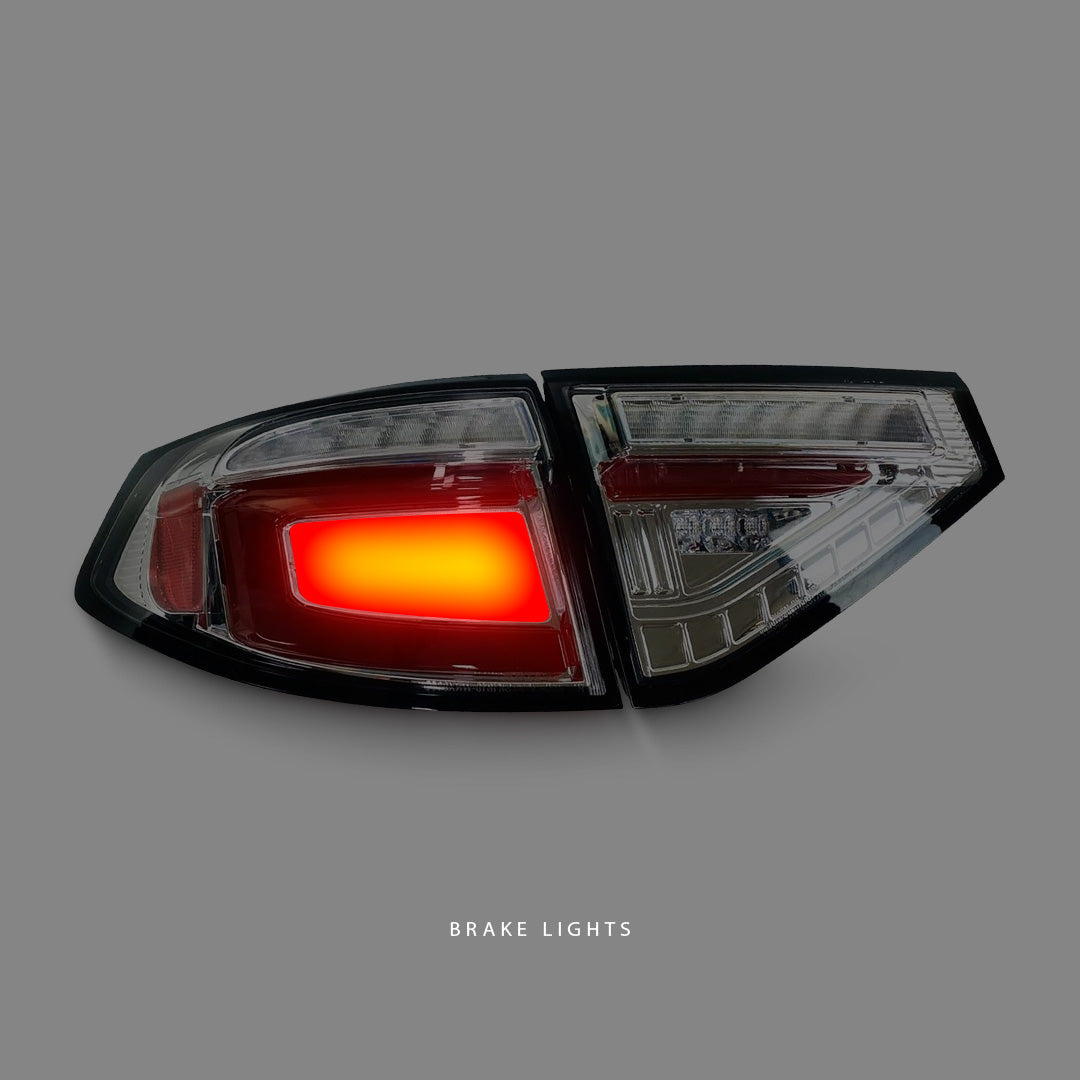 Subaru WRX STI GR (2008 - 2013) Sequential Clear Red Bar LED 3D Dynamic Indicator Tail Lights LH + RH