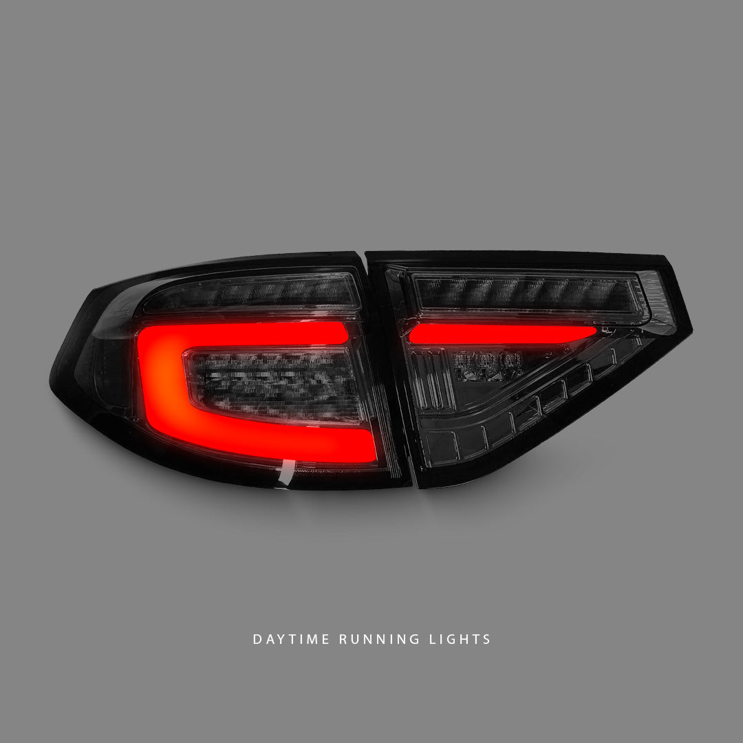 Subaru WRX STI GR (2008 - 2013) Sequential Smoke Black LED Dynamic Signal Tail Lights LH + RH