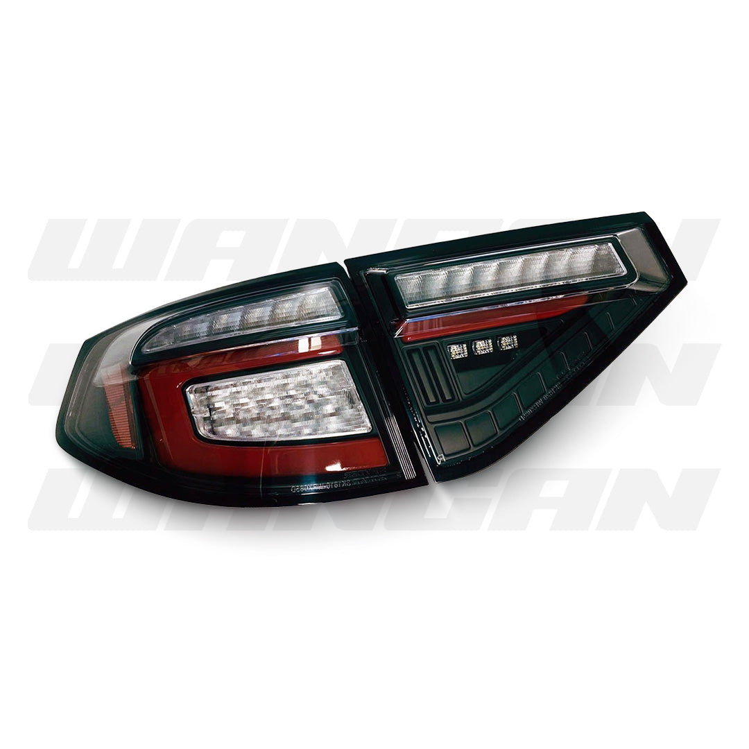 Subaru WRX STI GR (2008 - 2013) Sequential Clear Black LED Dynamic Signal Tail Lights LH + RH