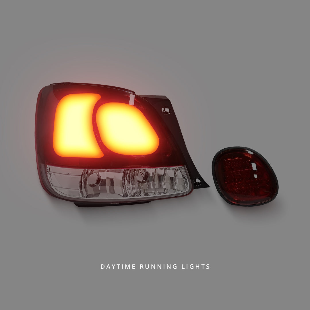 Lexus GS S160 (1998 - 2005) Clear Red LED Tail Lights and LED Fog lights LH + RH