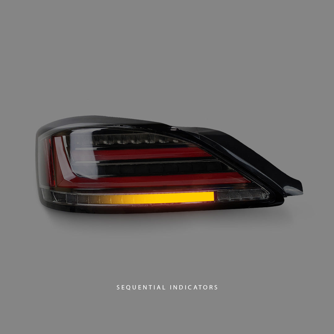 Nissan 200SX S15 (1999 - 2002) Sequential Black Fiber LED Tail Lights LH + RH