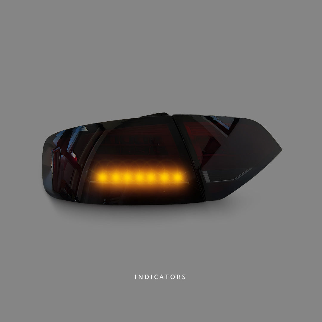 Audi A4 B8 (2009 - 2013) Smoke Red 3D Full LED Tail Lights LH + RH