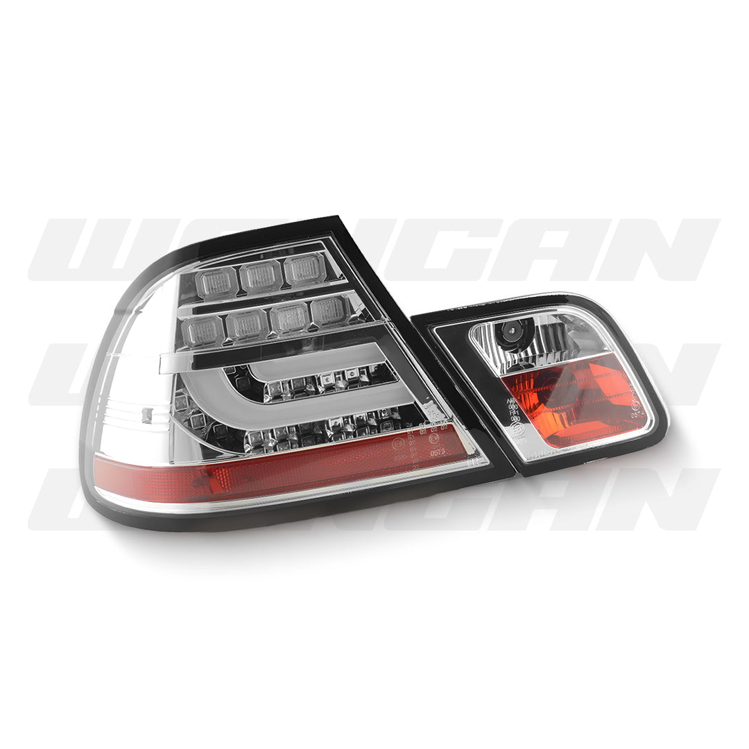 BMW 3 Series E46 (1999 - 2002) Smoke 3D LED Tail Lights LH + RH