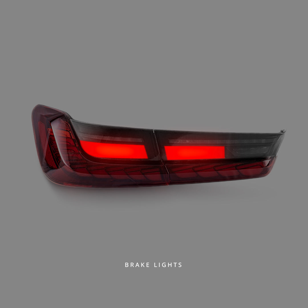 BMW 3-Series G20 / G80 (2019 - 2024) Sequential GTS Clear Red LED Tail Lights LH + RH