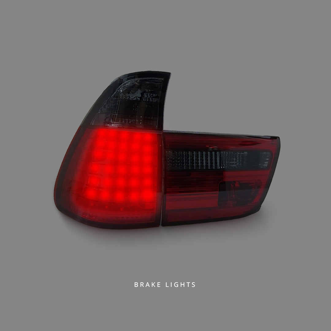 BMW X5 E53 (1999 - 2002) Smoked Red LED Tail Lights LH + RH