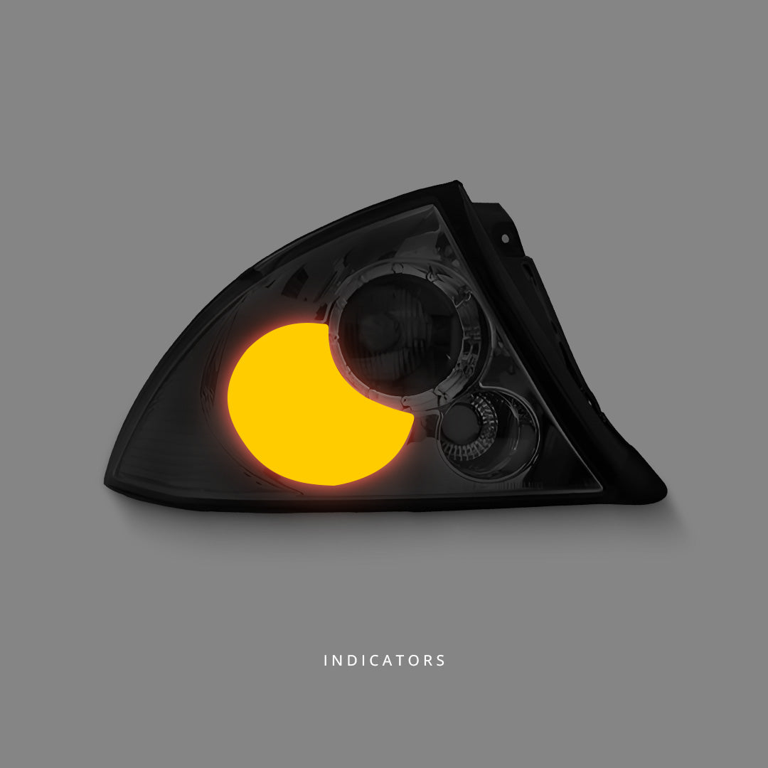 Ford Falcon AU (1998 - 2002) Black Altezza Tail Lights LH + RH