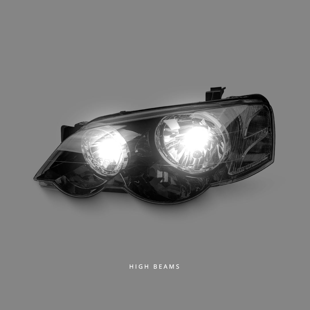 Ford Falcon BA / BF (2002 - 2008) Sports Style Black Headlights LH + RH