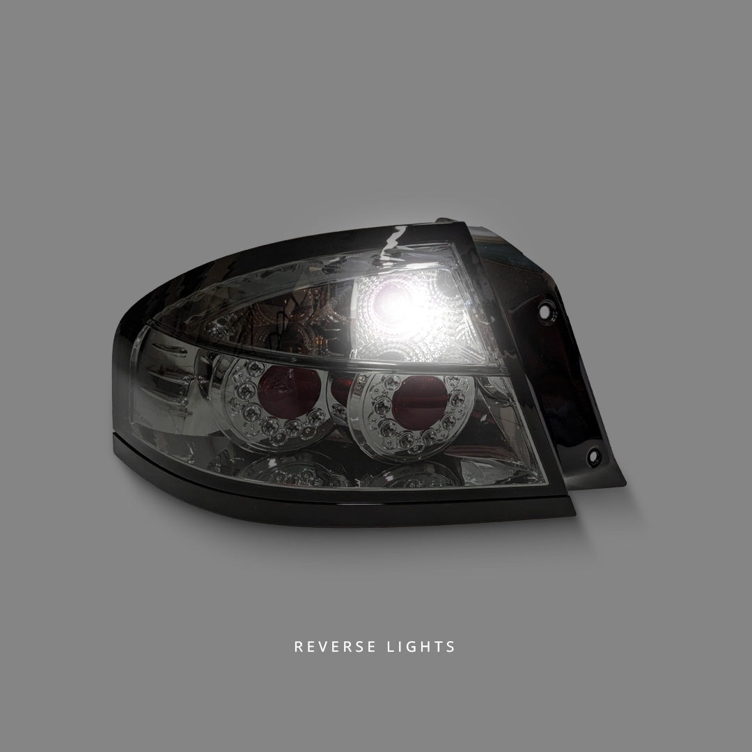 Ford Falcon BA / BF (2002 - 2007) Smoked Black LED Tail Lights LH + RH