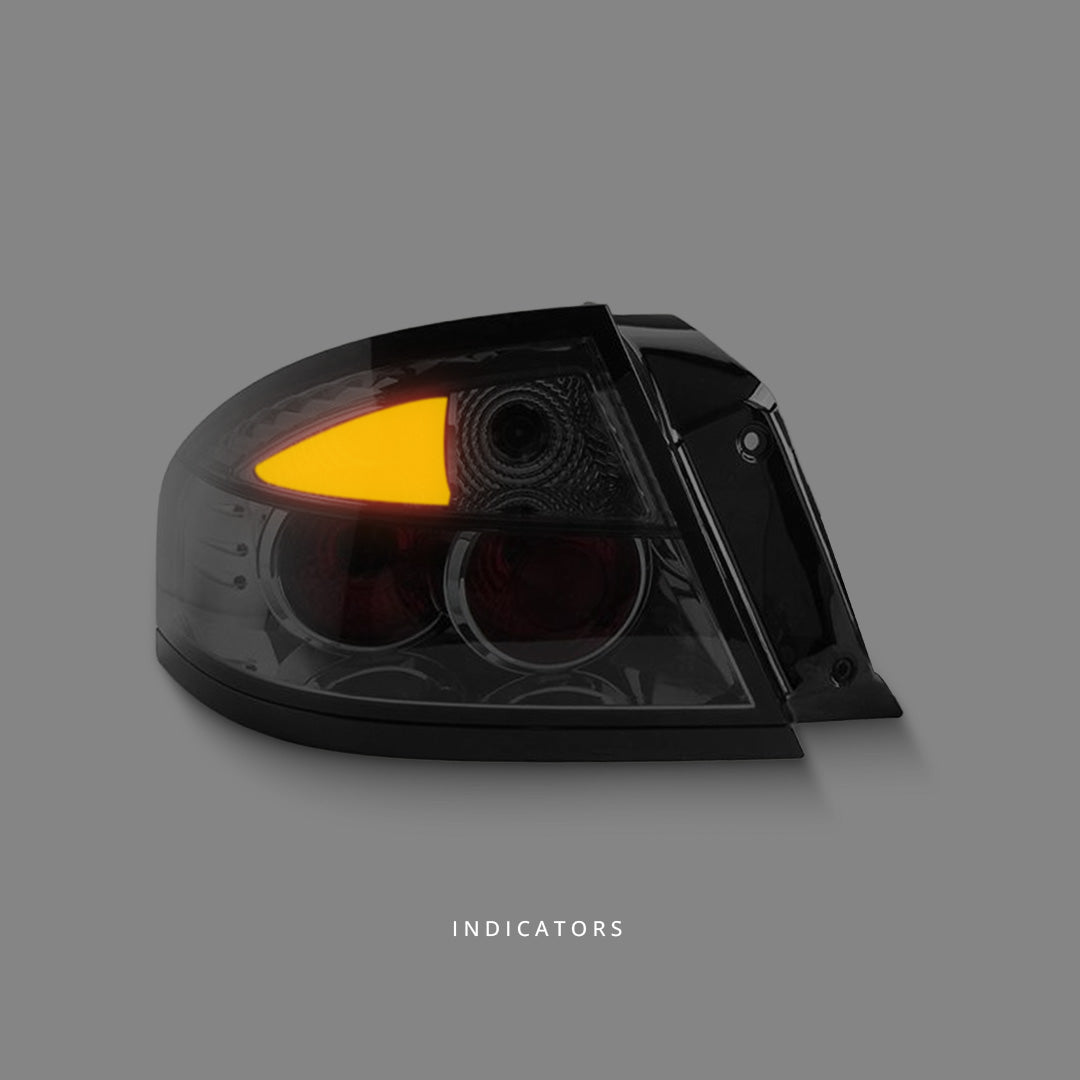 Ford Falcon BA / BF (2002 - 2007) Smoked Black Altezza Tail Lights LH + RH