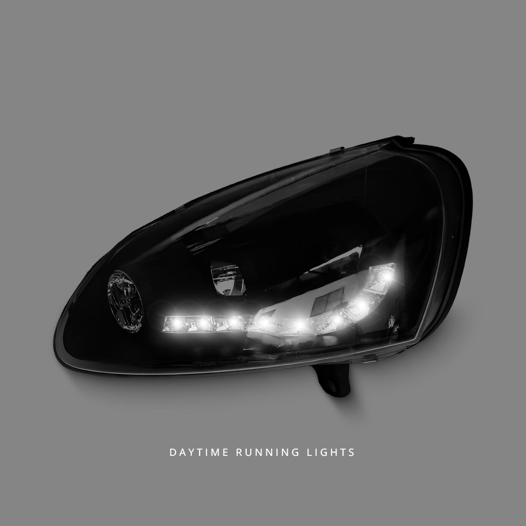 Volkswagen Jetta 1K (2006 - 2008) LED DRL Projector Headlights LH + RH