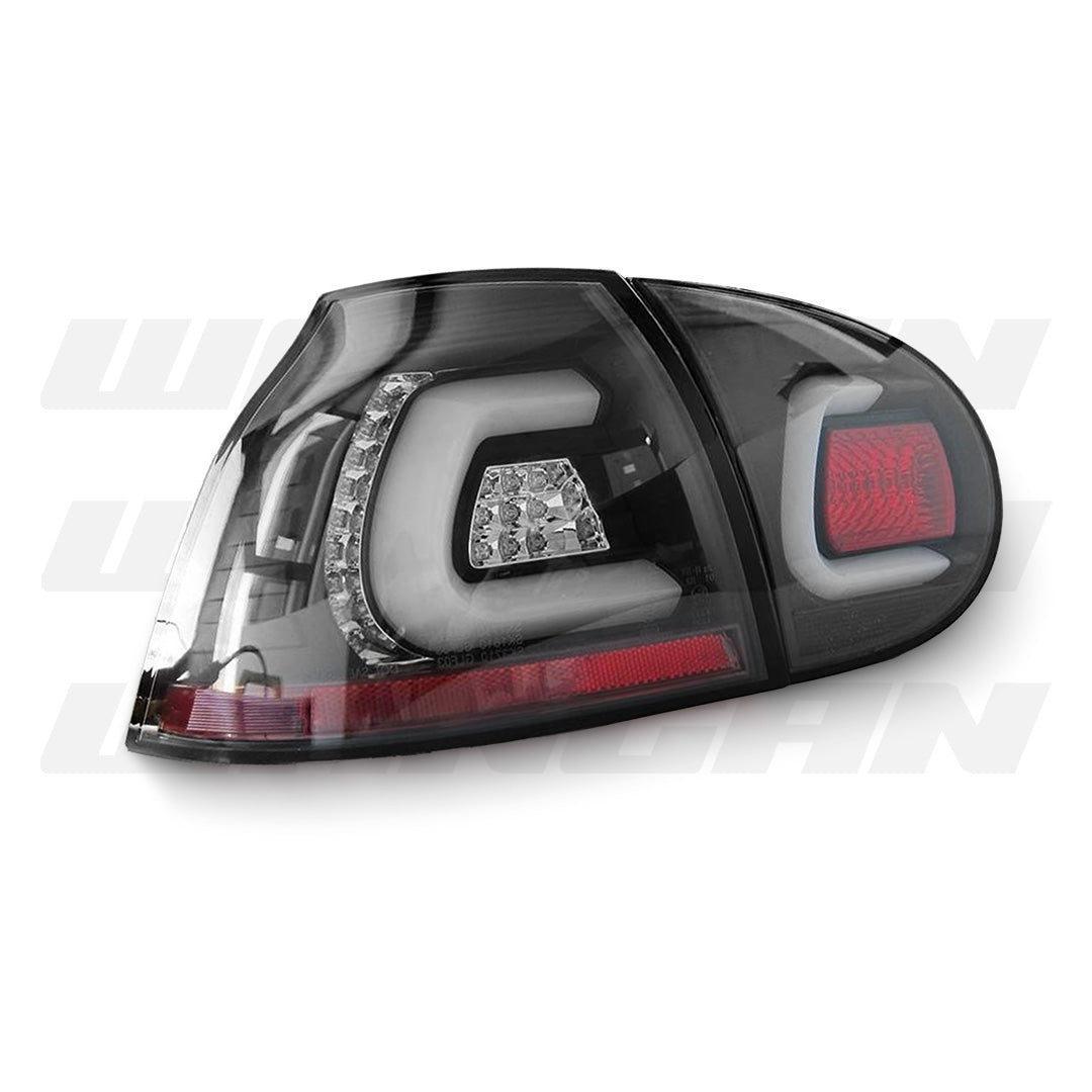 Volkswagen Golf MK5 (2003 - 2008) Black 3D V2 Full LED Tail Lights LH + RH