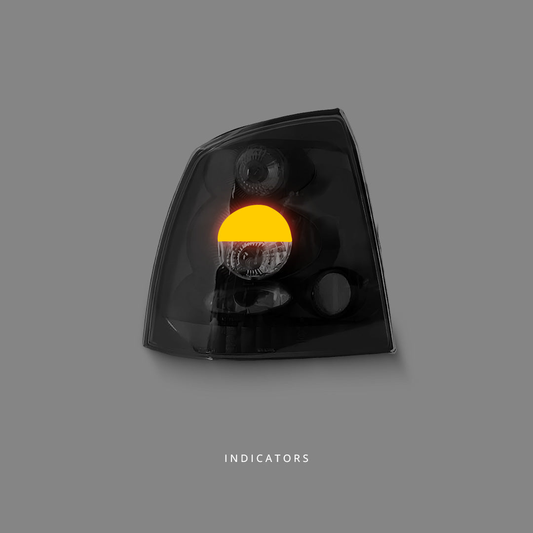 Holden Astra TS (1998 - 2004) Black Altezza Tail Lights LH + RH