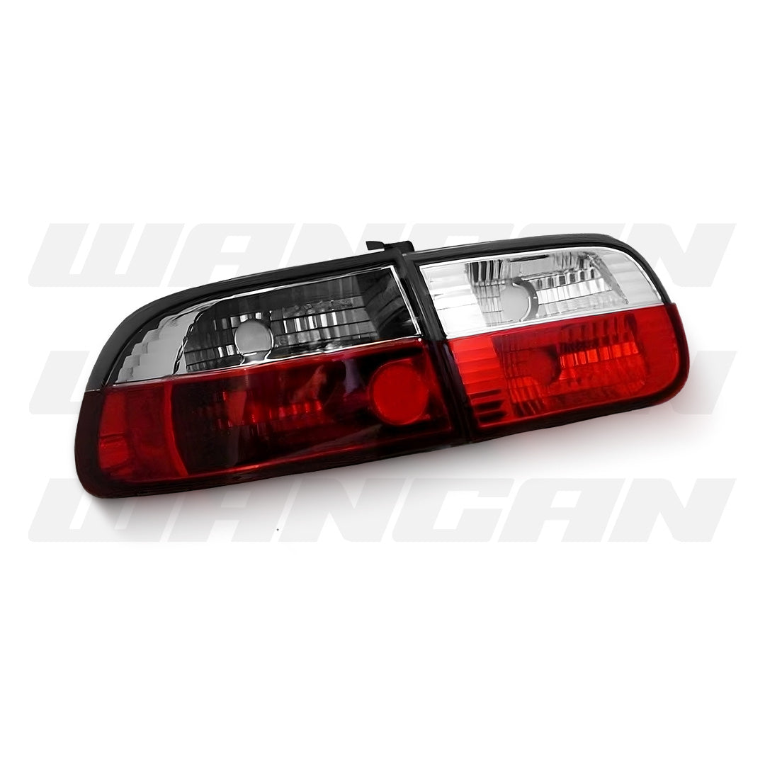 Honda Civic EG (1991 - 1995) Clear Red Altezza Style Tail Lights LH + RH