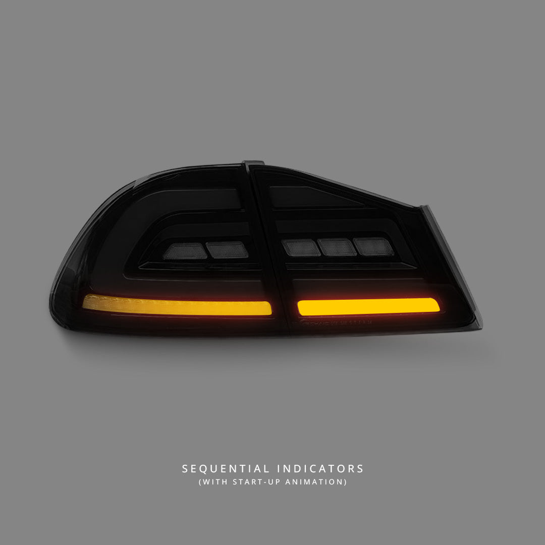 Honda Civic FD / FK (2005 - 2012) Sequential Smoke Red LED Tail Lights LH + RH