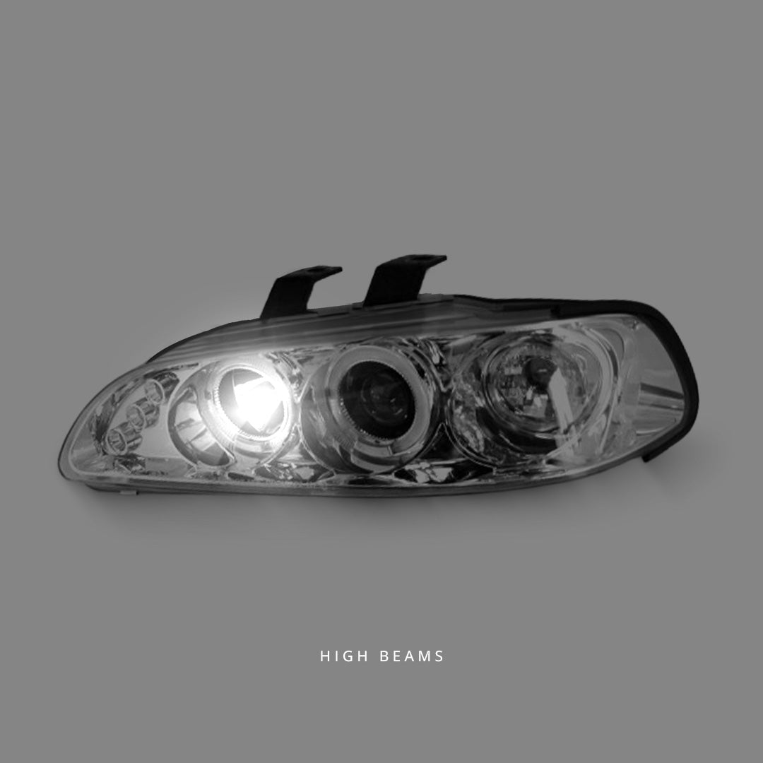 Honda Civic EG / EH (1991 - 1995) Clear LED Angel Eyes Projector Headlights LH + RH