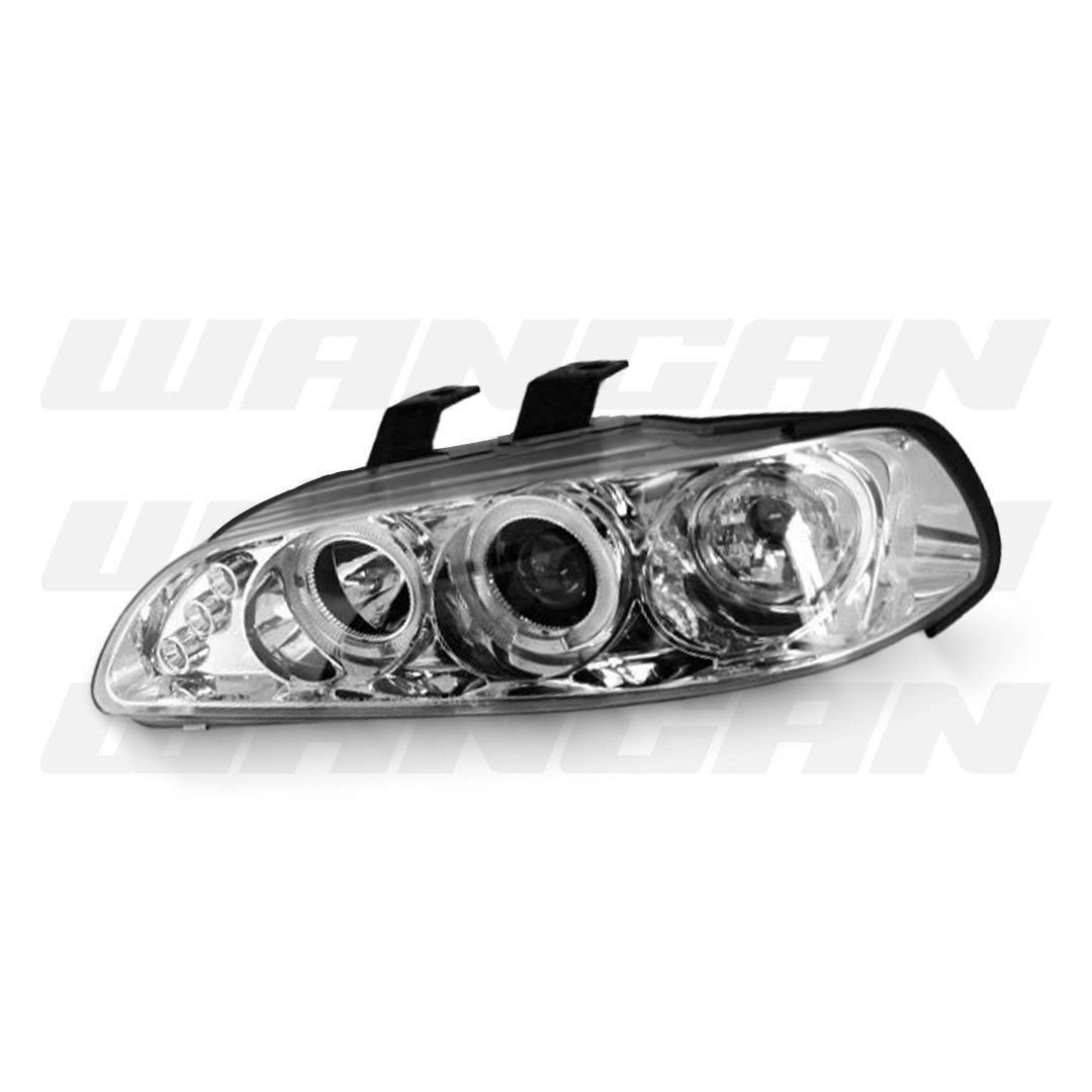 Honda Civic EG / EH (1991 - 1995) Clear LED Angel Eyes Projector Headlights LH + RH
