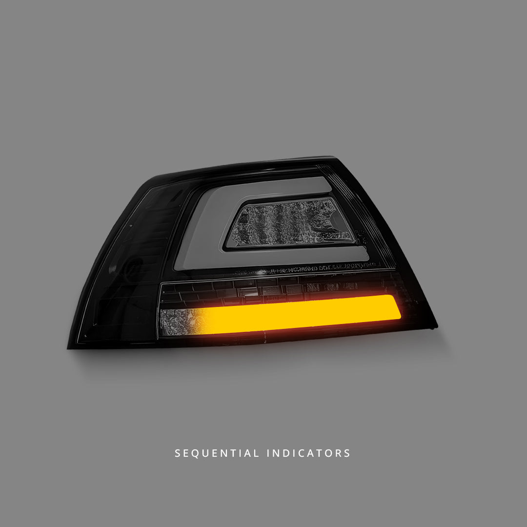 Holden Commodore VE Sedan (2006 - 2013) Sequential Black 3D LED Indicator Tail Lights LH + RH