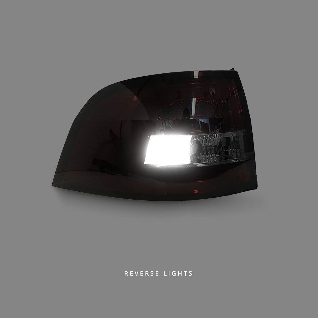 Holden Commodore VE / VF Wagon (2008 - 2016) 3D Smoke Red LED Tail Lights LH + RH