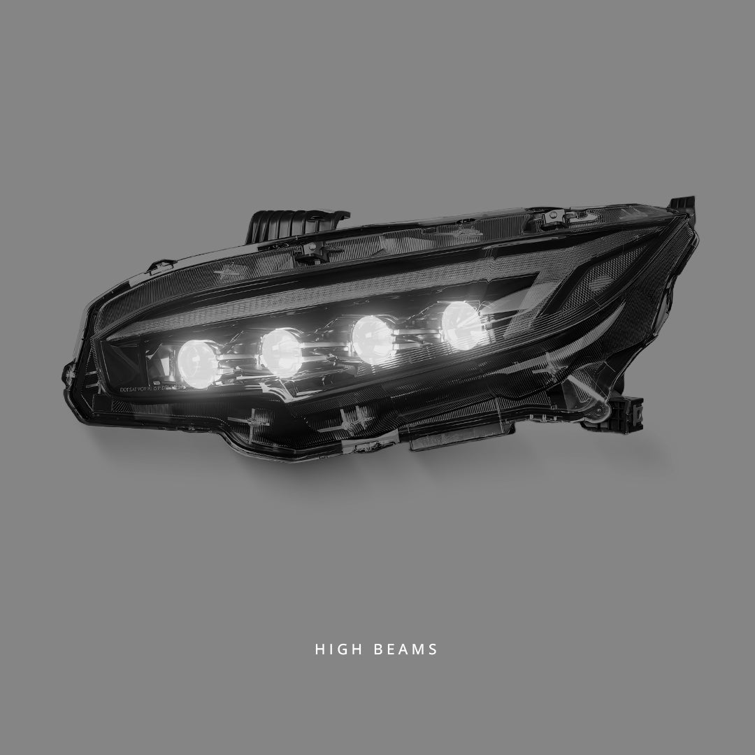 Honda Civic FC1 / FK7 / FK8 Type R (2016 - 2021) Sequential Tri-LED DRL Projector Headlights LH + RH