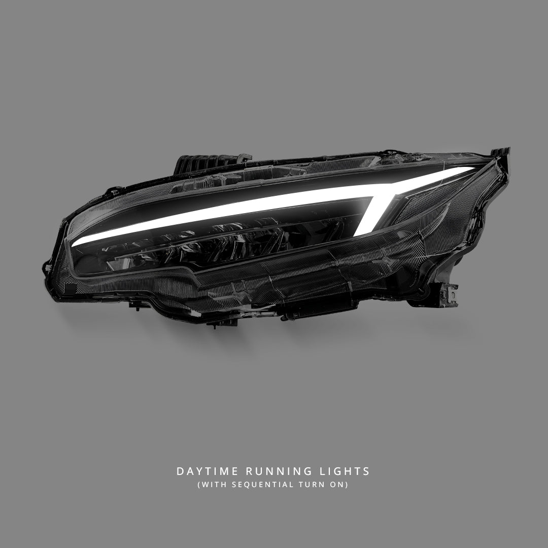 Honda Civic FC1 / FK7 / FK8 Type R (2016 - 2021) Sequential RGB Full LED Projector Headlights LH + RH