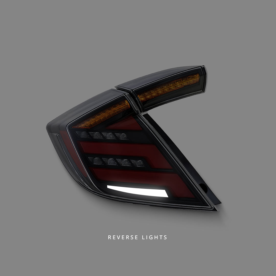 Honda Civic FK7 / FK8 (2016 - 2021) Sequential Clear V2 LED Tail Lights LH + RH