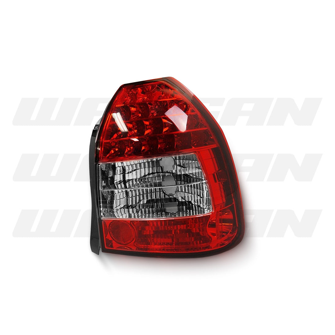 Honda Civic EK (1996 - 2000) Clear Red LED Tail Lights LH + RH