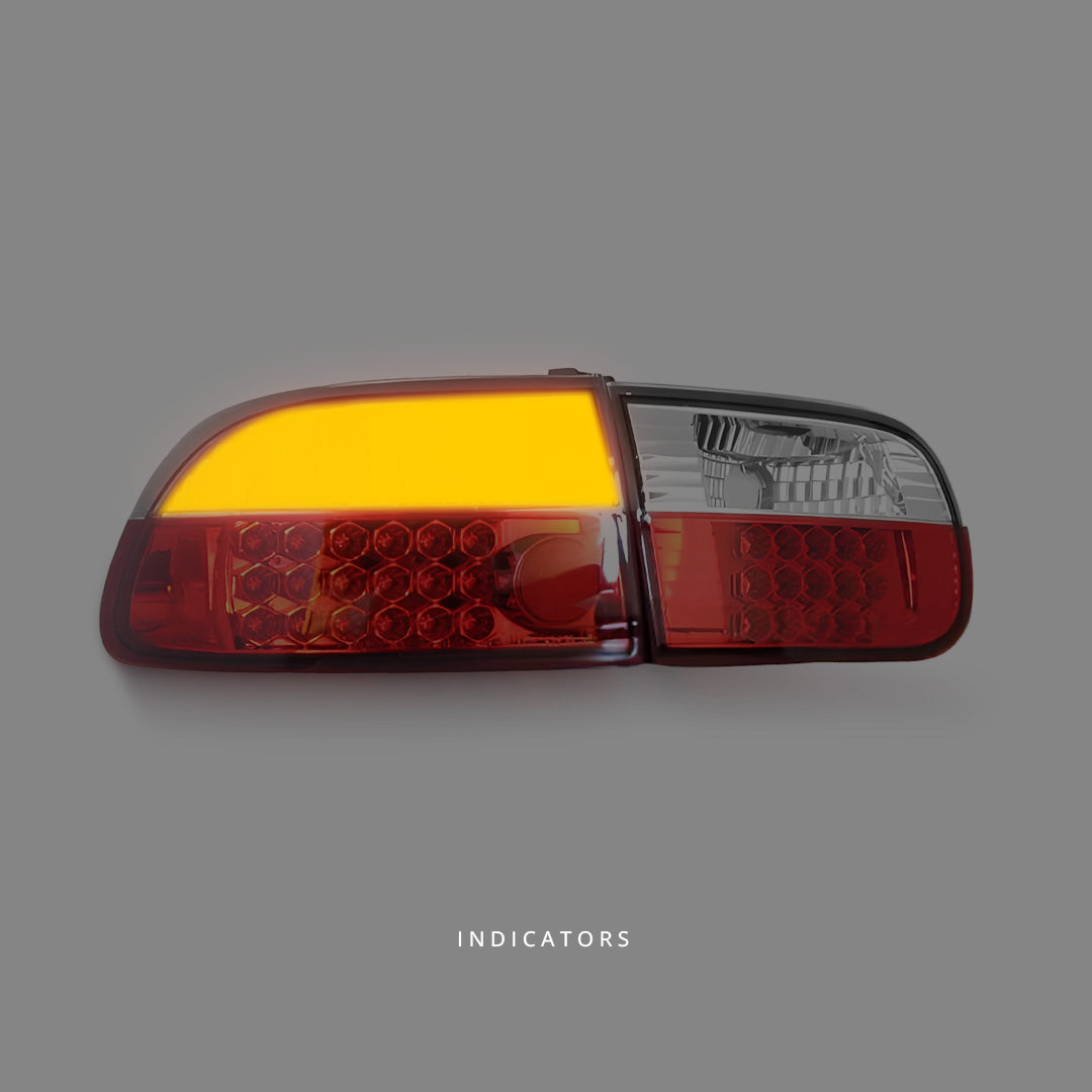 Honda Civic EG (1992 - 1995) Clear Red LED Tail Lights LH + RH