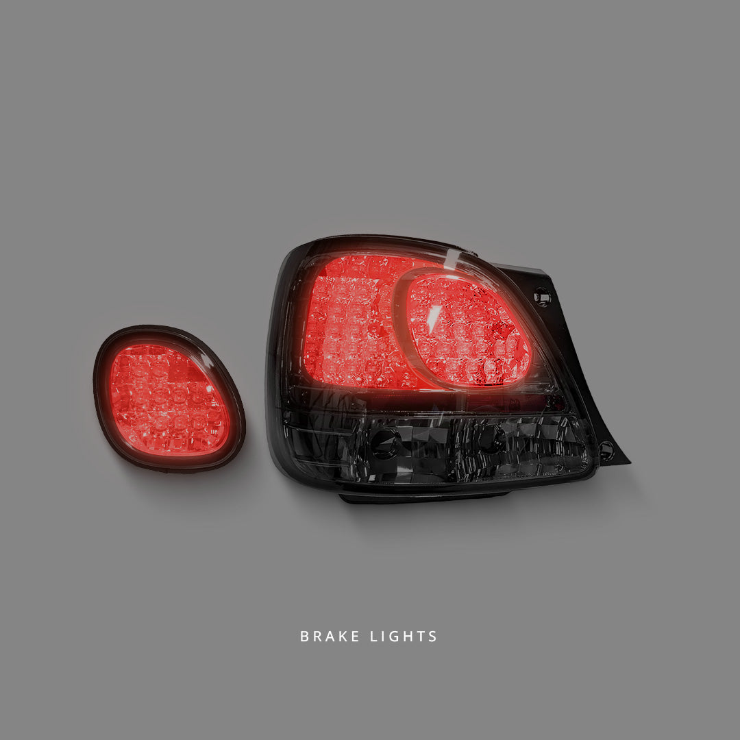 Lexus GS S160 (1998 - 2005) Smoke LED Tail Lights and LED Fog lights LH + RH