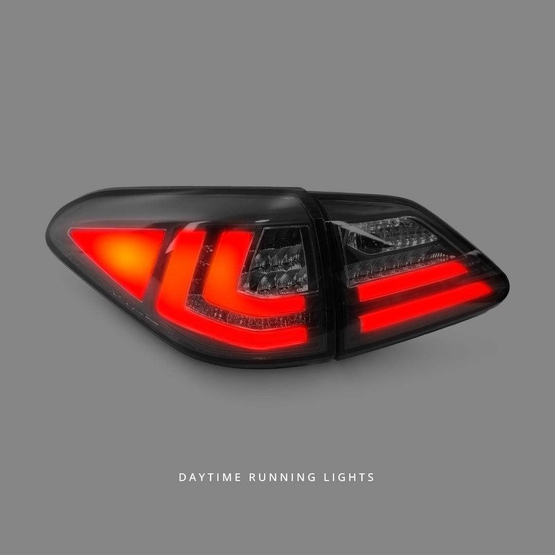Lexus RX270 AGL (2012 - 2015) Sequential Black 3D LED Tail Lights LH + RH