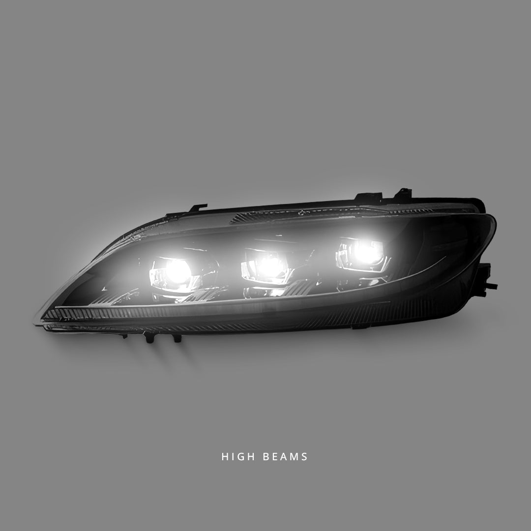 Mazda 6 GG (2003 - 2008) Sequential Full LED DRL Projector Headlights LH + RH