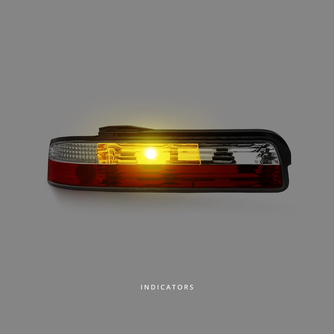 Nissan Silvia S13 (1989 - 1994) Clear Red Tail Lights LH + RH