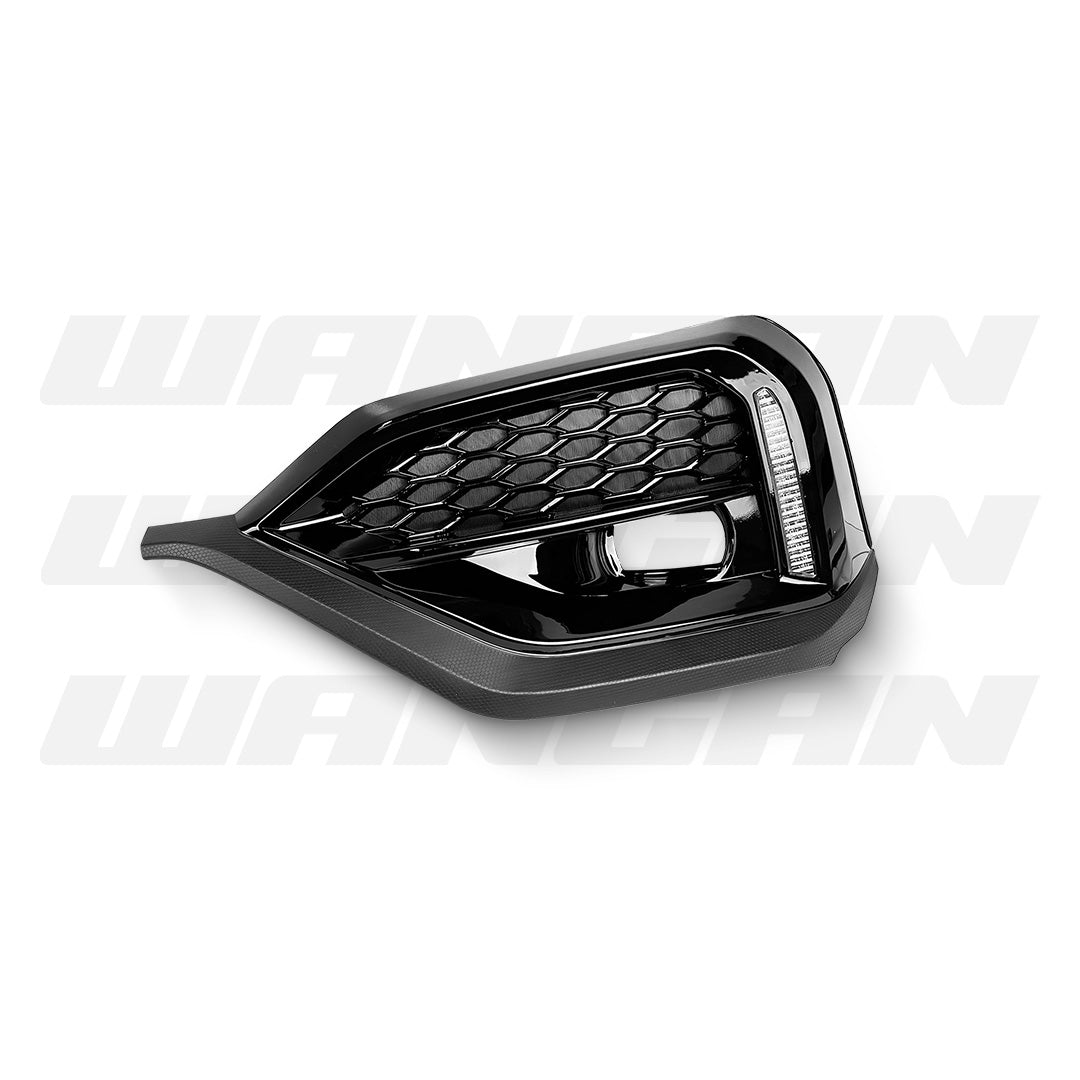 Subaru WRX VB (2022 - 2024) Black 3D LED DRL Dynamic Turn Signal Fog Light Bezels LH + RH