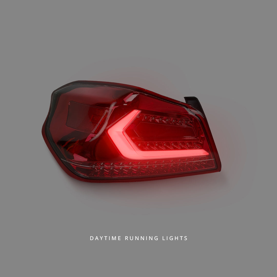 Subaru WRX VA (2015 - 2021) Sequential Clear Red V5 LED Dynamic Tail Lights LH + RH