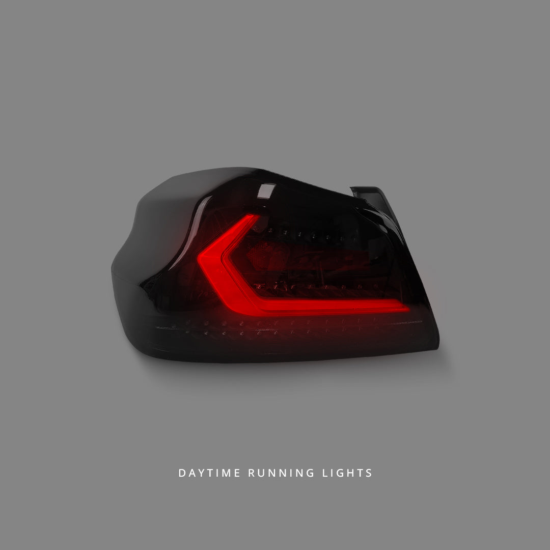 Subaru WRX VA (2015 - 2021) Sequential Smoke Black V5 Full LED Dynamic Tail Lights LH + RH