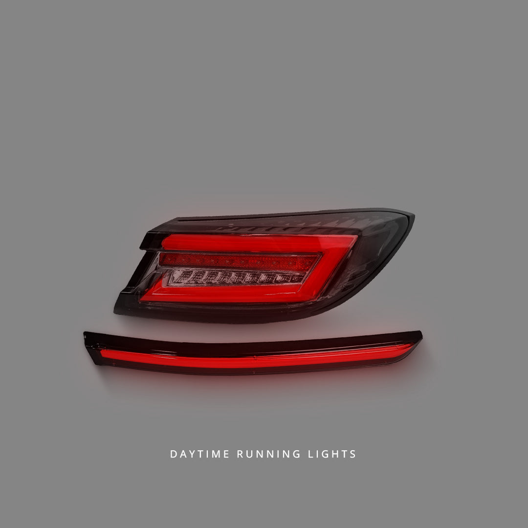 Subaru BRZ 2nd Gen (2022 - 2023) Sequential Black Red LED Dynamic Tail Lights and Center Garnish LH + RH