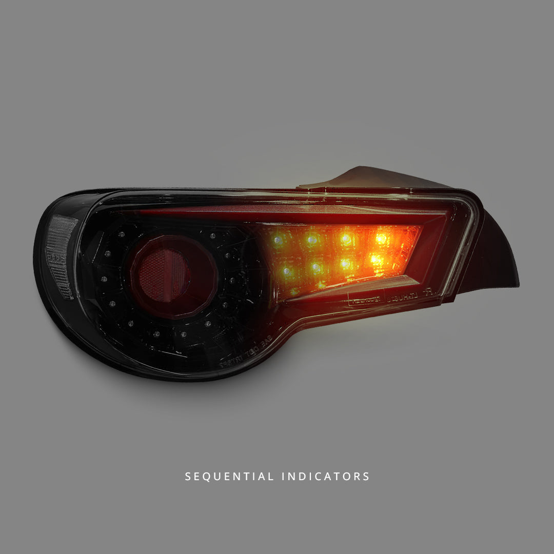 Subaru BRZ ZC6 (2012 - 2021) Crystal Eye Black Full LED Tail Lights LH + RH