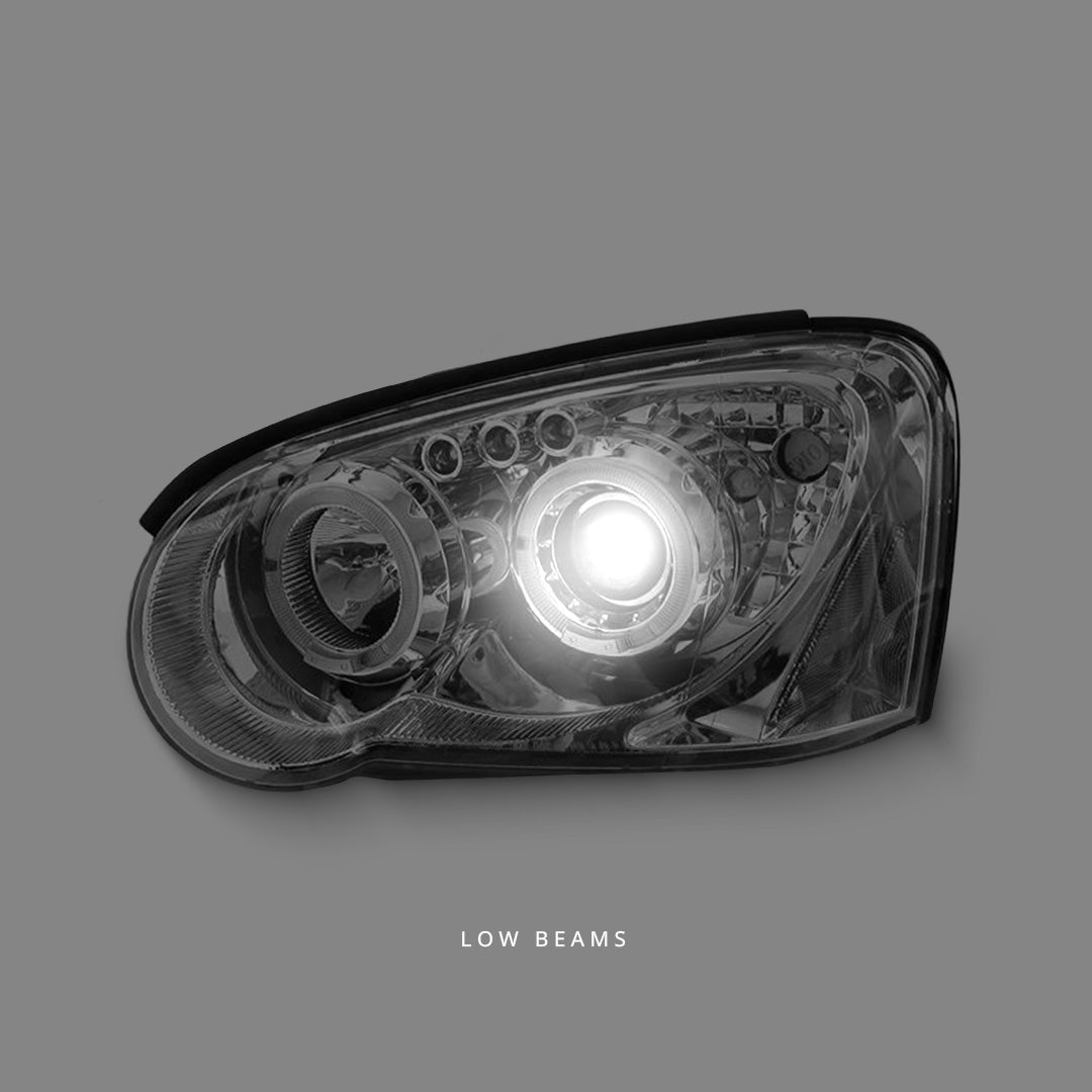 Subaru WRX STI GD (2003 - 2005) Clear LED Angel Eyes Projector Headlights LH + RH