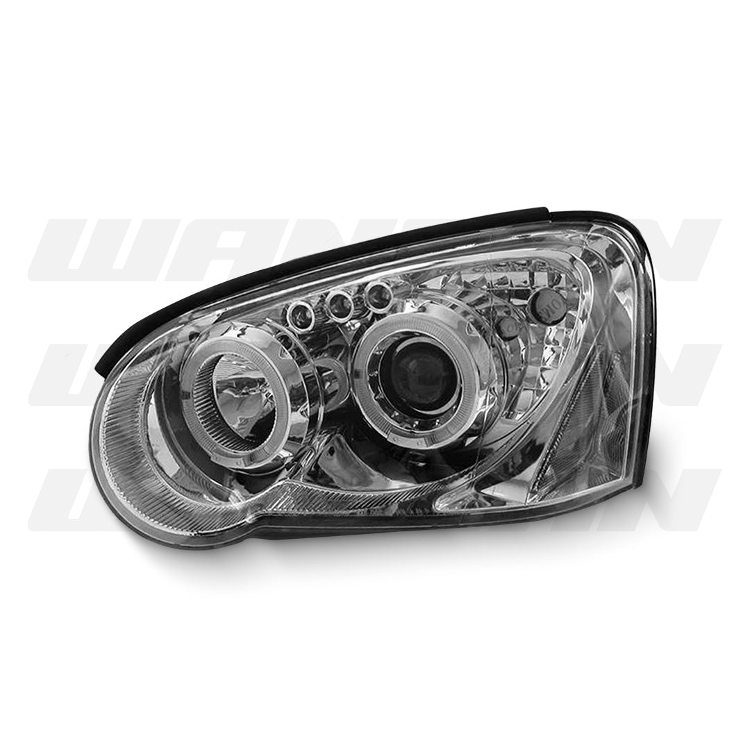 Subaru Impreza GD / GG (2003 - 2005) Clear LED Angel Eyes Projector Headlights LH + RH