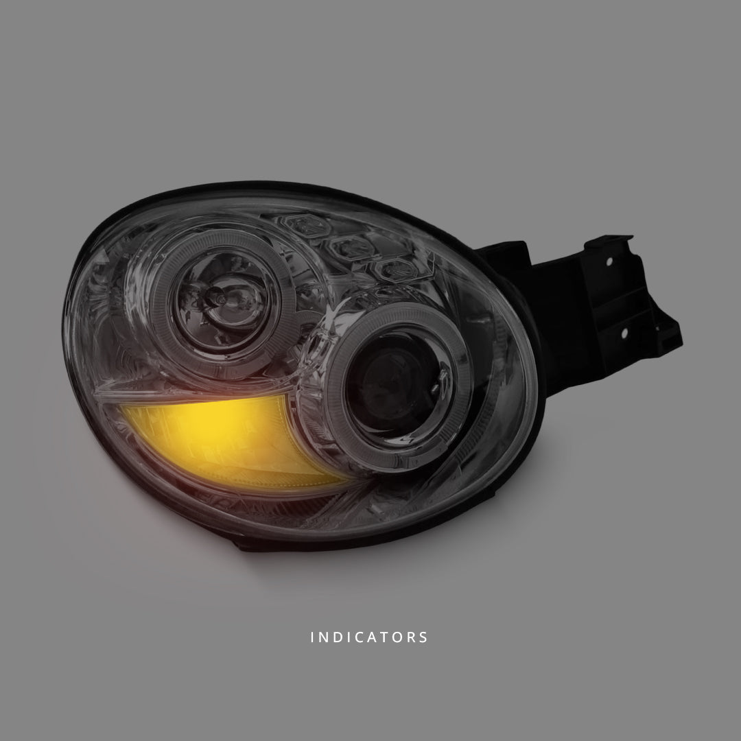 Subaru Impreza GD / GG (2000 - 2002) Clear LED Angel Eyes Projector Headlights LH + RH