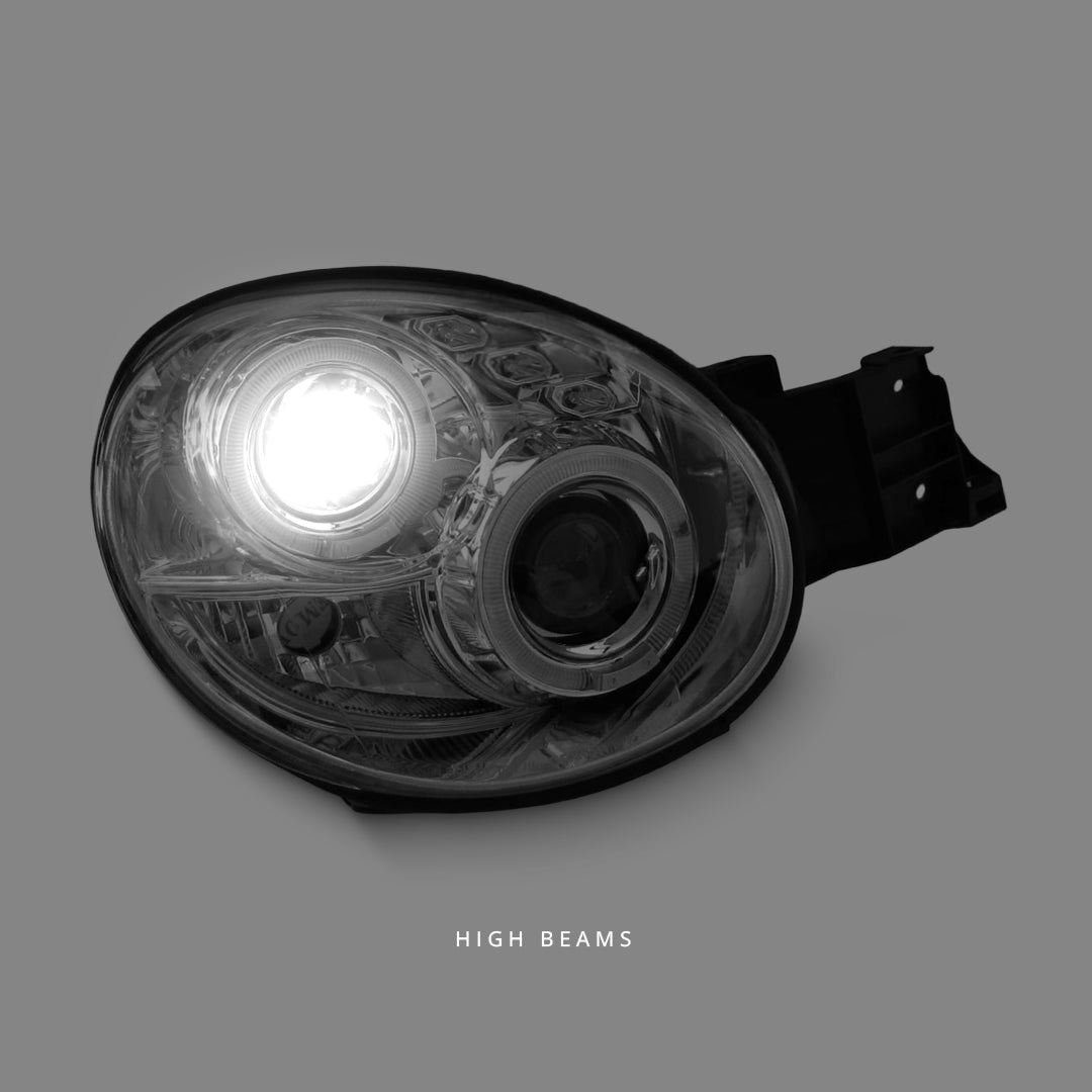 Subaru WRX STI GD (2000 - 2002) Clear LED Angel Eyes Projector Headlights LH + RH