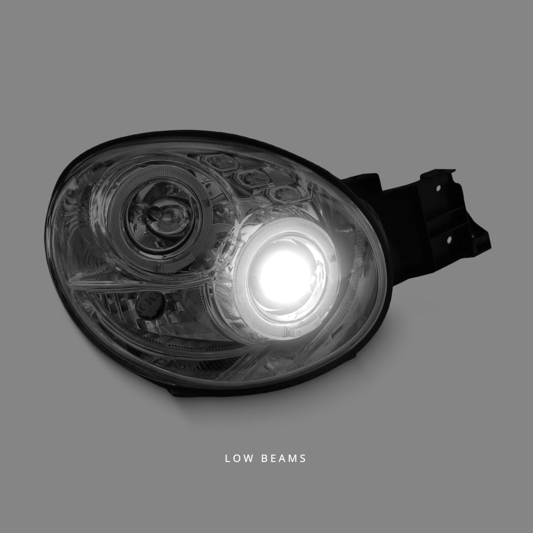 Subaru WRX STI GD (2000 - 2002) Clear LED Angel Eyes Projector Headlights LH + RH