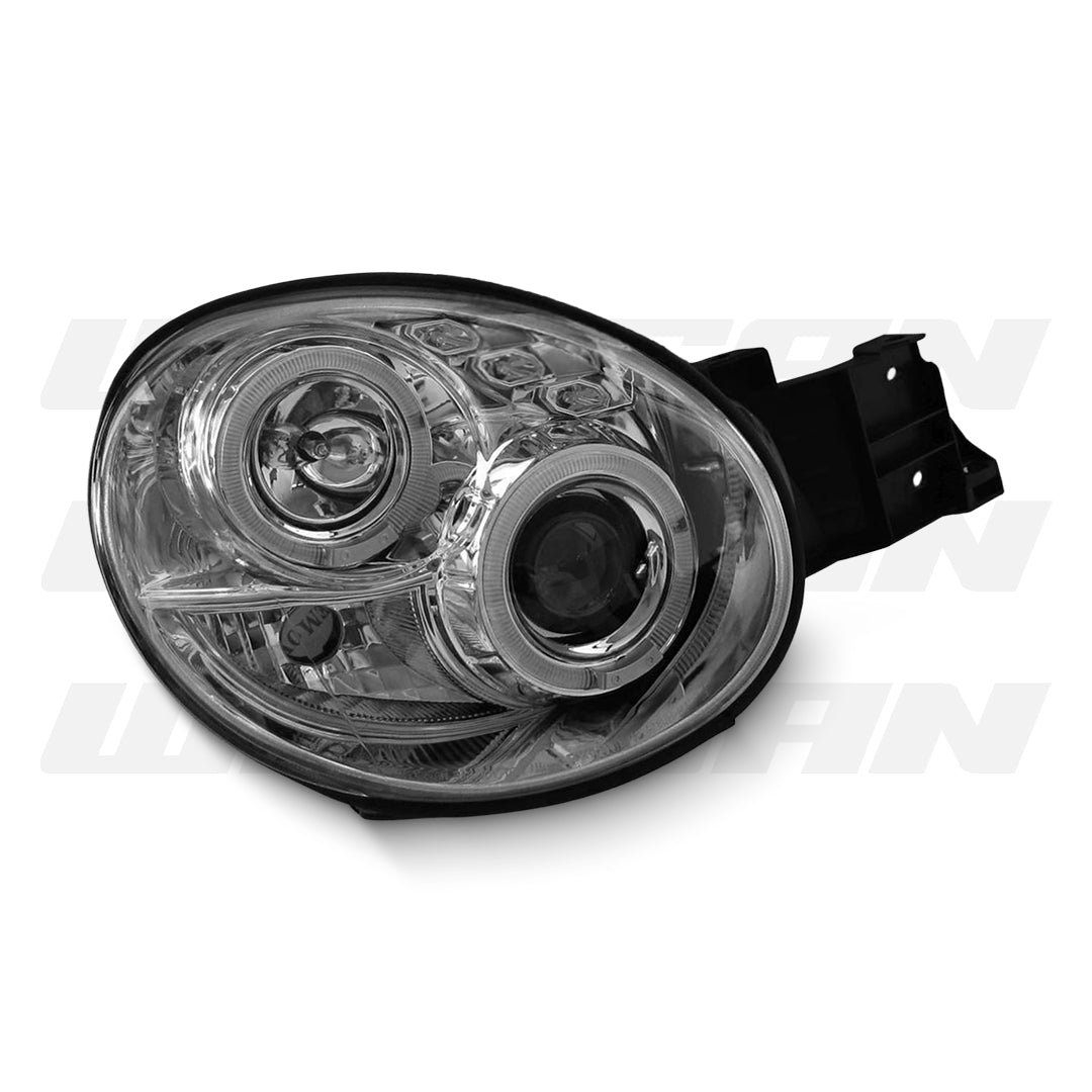 Subaru WRX STI GD (2000 - 2002) Clear LED Angel Eyes Projector Headlights LH + RH