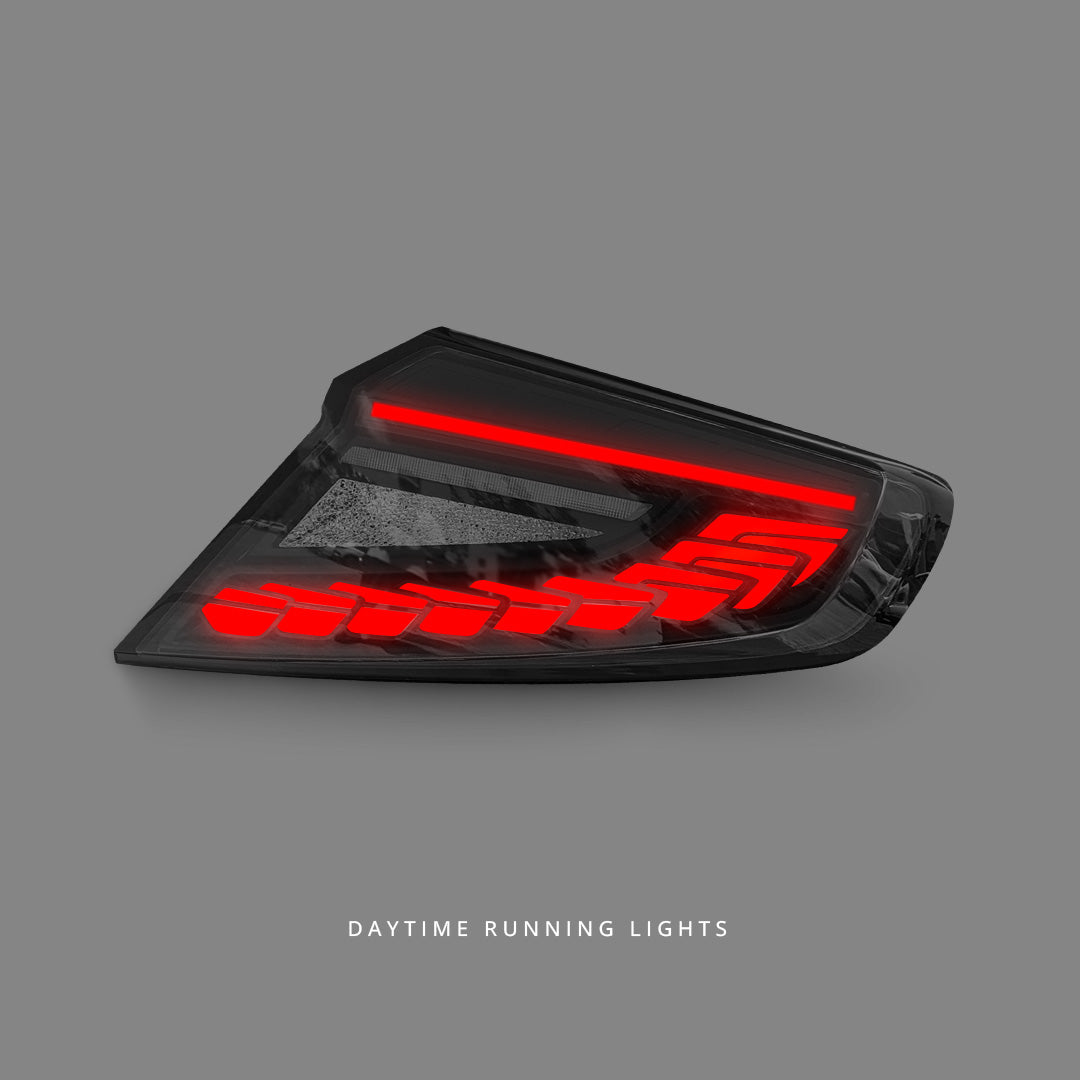 Subaru WRZ VB (2022 - 2025) Sequential V3 Black Dragon Scale LED Tail Lights LH + RH