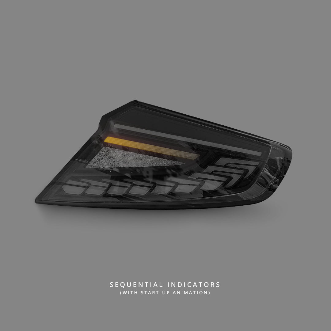 Subaru WRZ VB (2022 - 2025) Sequential V3 Black Dragon Scale LED Tail Lights LH + RH