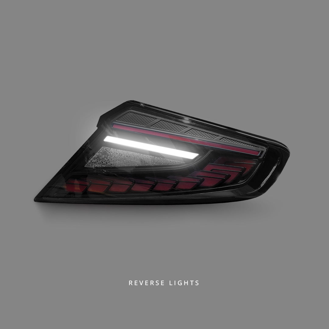 Subaru WRZ VB (2022 - 2025) Sequential V3 Black Red Dragon Scale LED Tail Lights LH + RH