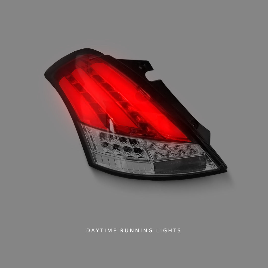 Suzuki Swift FZ (2011 - 2016) Clear Red Full LED Tail Lights LH + RH