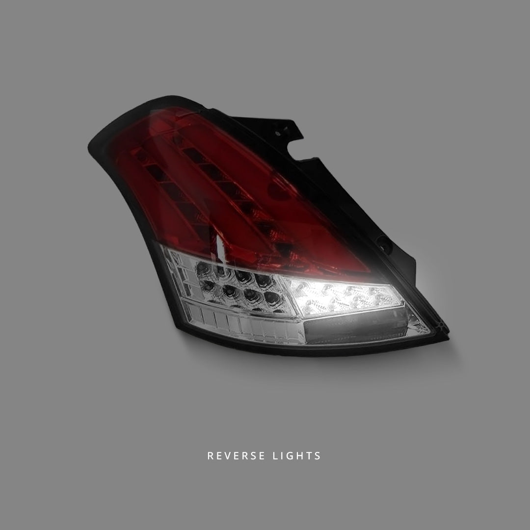 Suzuki Swift FZ (2011 - 2016) Clear Red Full LED Tail Lights LH + RH