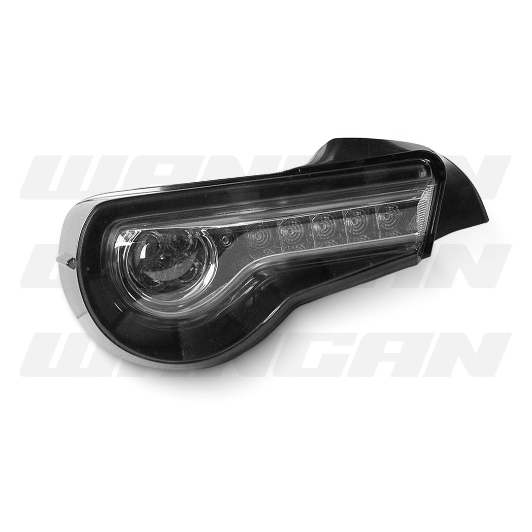 Subaru BRZ 1st Gen (2012 - 2021) OEM Style Clear Red LED Dynamic Blinker Tail Lights LH + RH