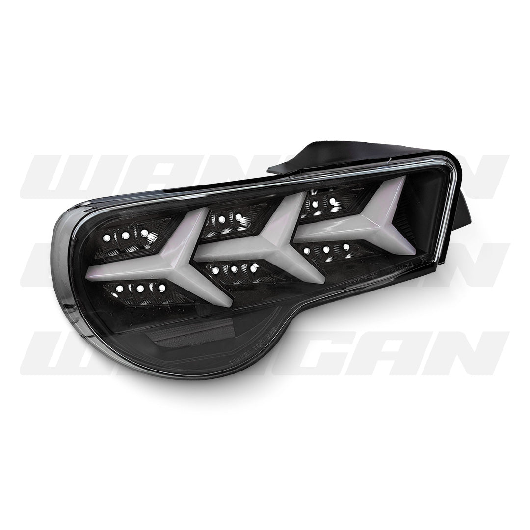 Subaru BRZ ZC6 (2012 - 2021) Sequential Black Lambo Style LED Tail Lights LH + RH
